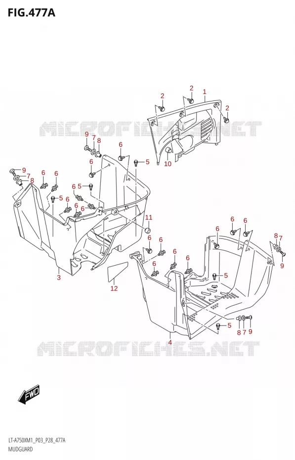 SPATBORD Suzuki QUAD 750 KINGQUAD 2021  LT-A750X M1 (P28)