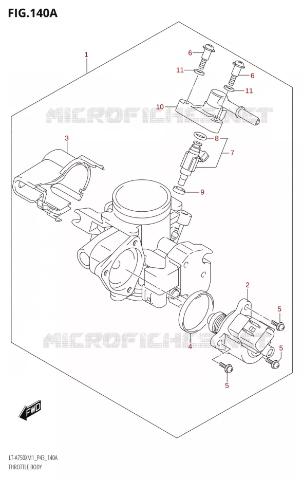 GASKLEPHUIS Suzuki QUAD 750 KINGQUAD 2021  LT-A750X M1 (P43)
