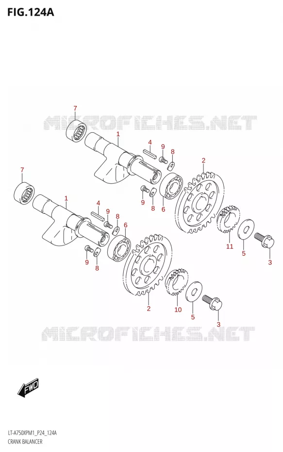 CRANK BALANCER Suzuki QUAD 750 KINGQUAD 2021  LT-A750XP / XPZ M1 (P24)