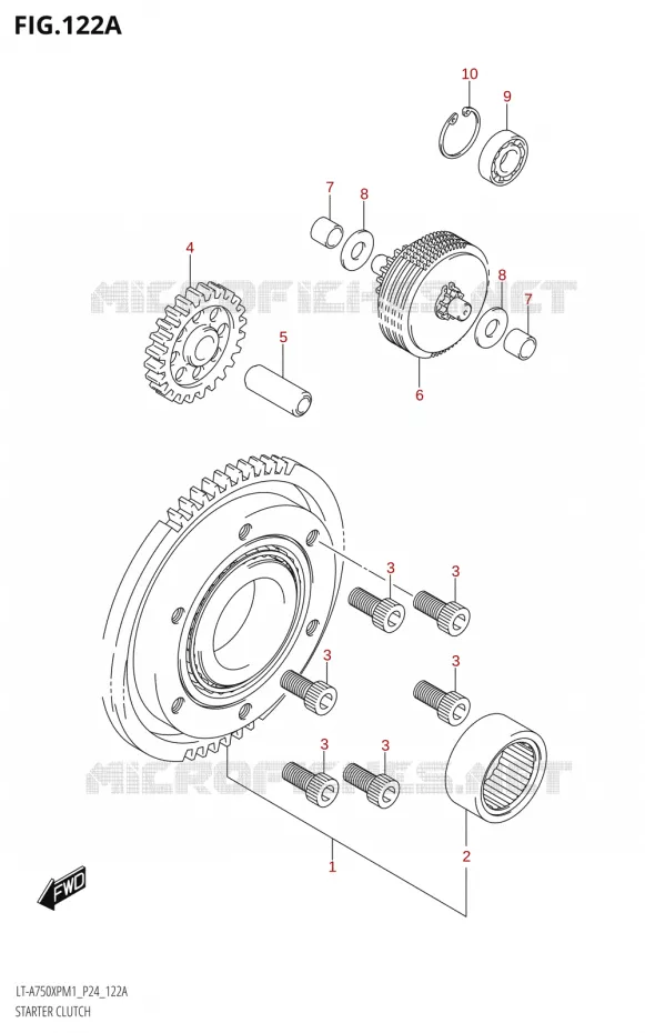 STARTMOTOR KOPPELINGS Suzuki QUAD 750 KINGQUAD 2021  LT-A750XP / XPZ M1 (P24)