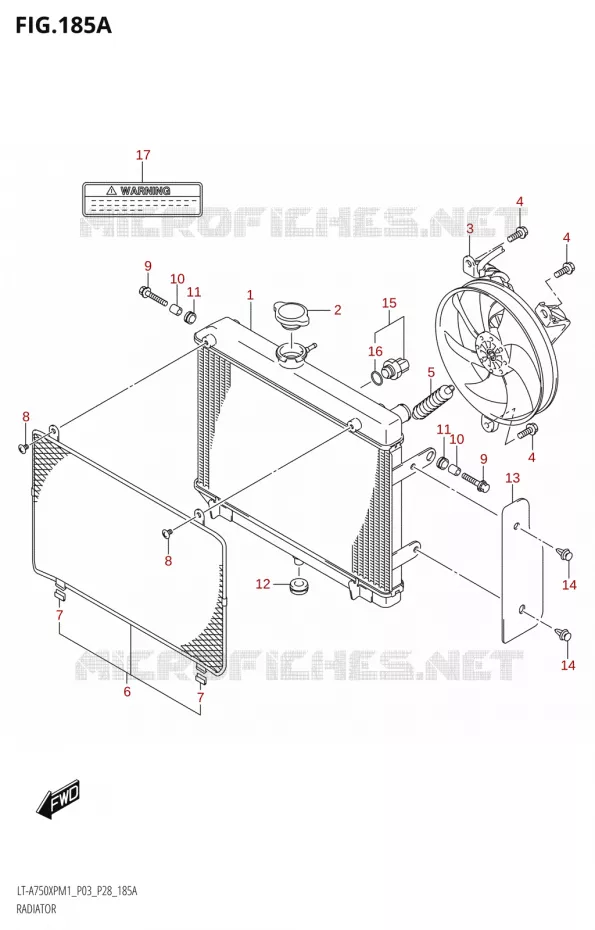 RADIATOR (P03,P33) Suzuki QUAD 750 KINGQUAD 2021  LT-A750XP / XPZ M1 (P33)