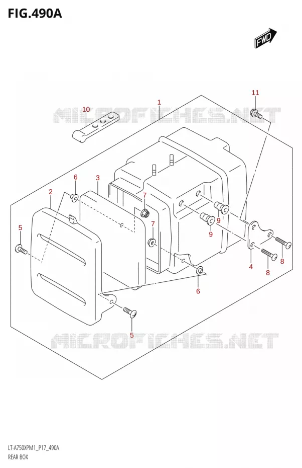 ACHTERDOOS Suzuki QUAD 750 KINGQUAD 2021  LT-A750XP / XPZ M1 (P17)