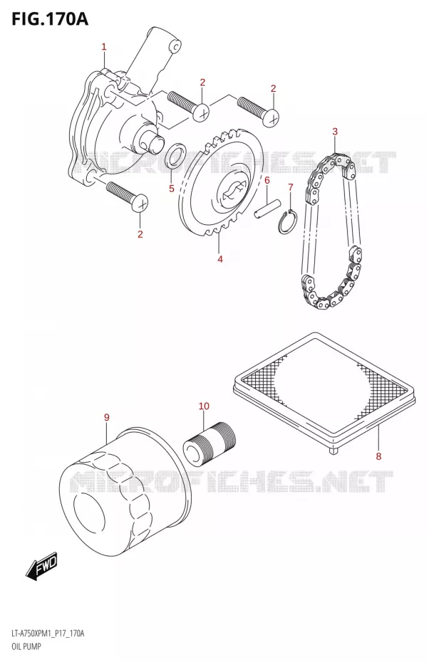 OLIEPOMP Suzuki QUAD 750 KINGQUAD 2021  LT-A750XP / XPZ M1 (P17)