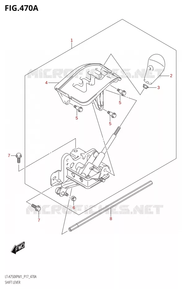 VERSNELLINGSPOOK Suzuki QUAD 750 KINGQUAD 2021  LT-A750XP / XPZ M1 (P17)