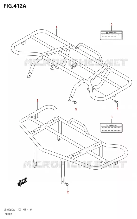 CARRIER (P03) Suzuki QUAD 400 KINGQUAD 2021  LT-A400FZ M1 (P03)
