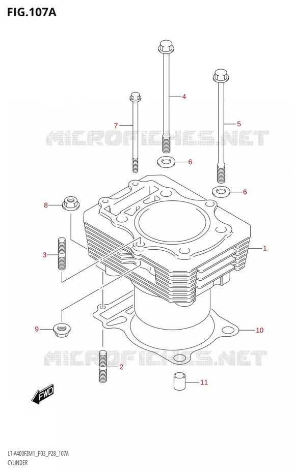 CILINDER Suzuki QUAD 400 KINGQUAD 2021  LT-A400FZ M1 (P03)