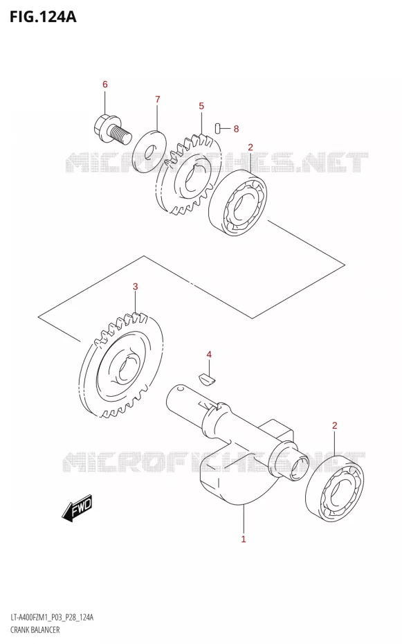 CRANK BALANCER Suzuki QUAD 400 KINGQUAD 2021  LT-A400FZ M1 (P03)