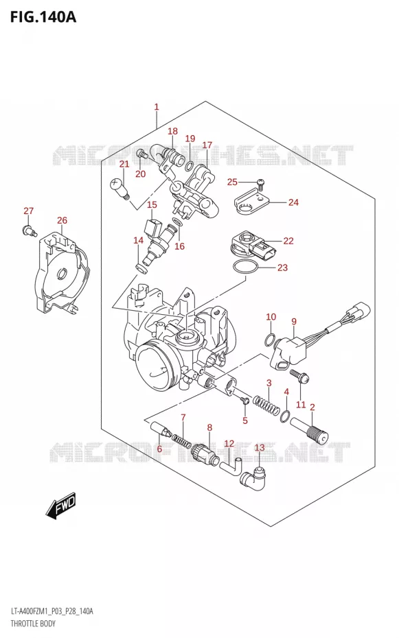 GASKLEPHUIS Suzuki QUAD 400 KINGQUAD 2021  LT-A400FZ M1 (P03)