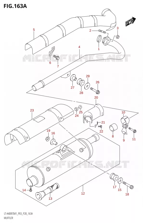 GELUIDDEMPER Suzuki QUAD 400 KINGQUAD 2021  LT-A400FZ M1 (P03)