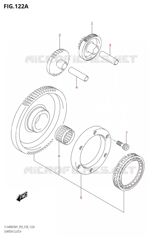 STARTMOTOR KOPPELINGS Suzuki QUAD 400 KINGQUAD 2021  LT-A400FZ M1 (P28)