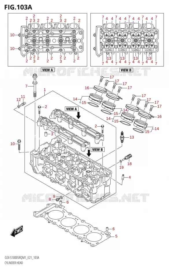 CILINDERKOP Suzuki MOTO 1000 KATANA 2021  GSX-S1000SRQ M1 (E21)