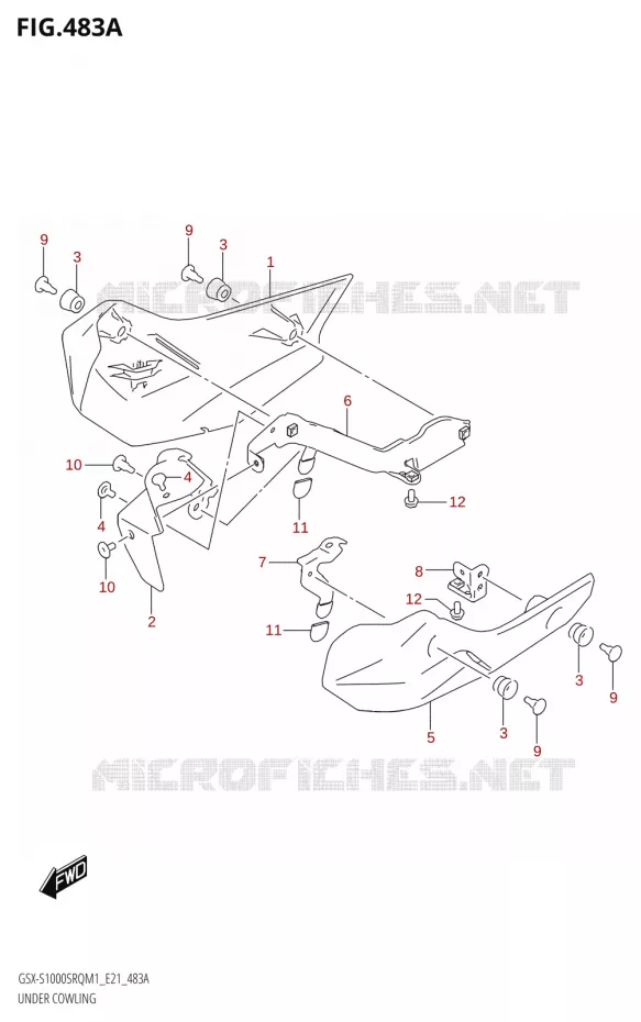 ONDER COWLING Suzuki MOTO 1000 KATANA 2021  GSX-S1000SRQ M1 (E21)