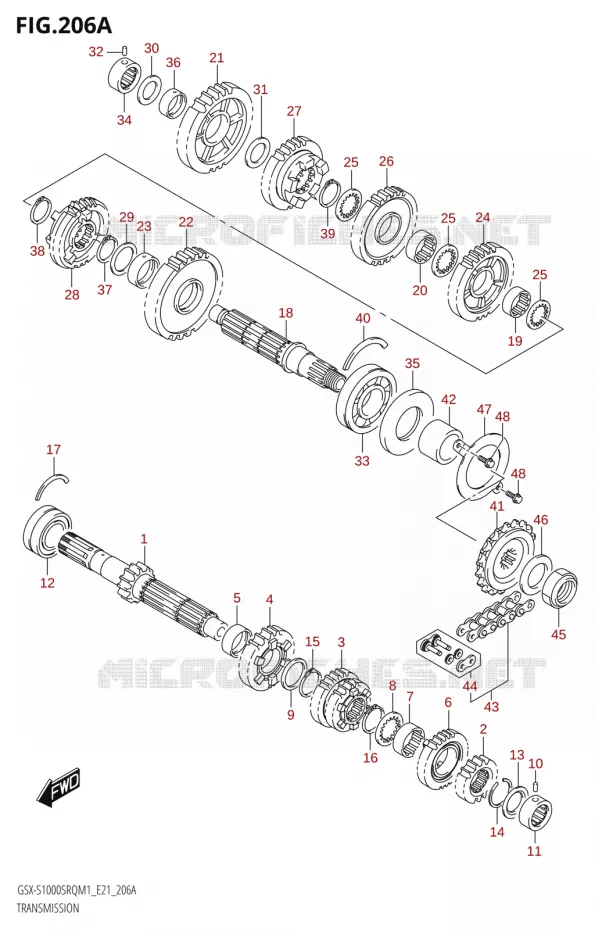 TRANSMISSION Suzuki MOTO 1000 KATANA 2021  GSX-S1000SRQ M1 (E21)