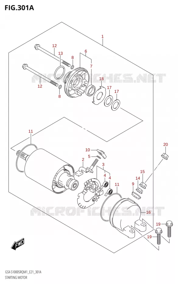 STARTMOTOR Suzuki MOTO 1000 KATANA 2021  GSX-S1000SRQ M1 (E24)