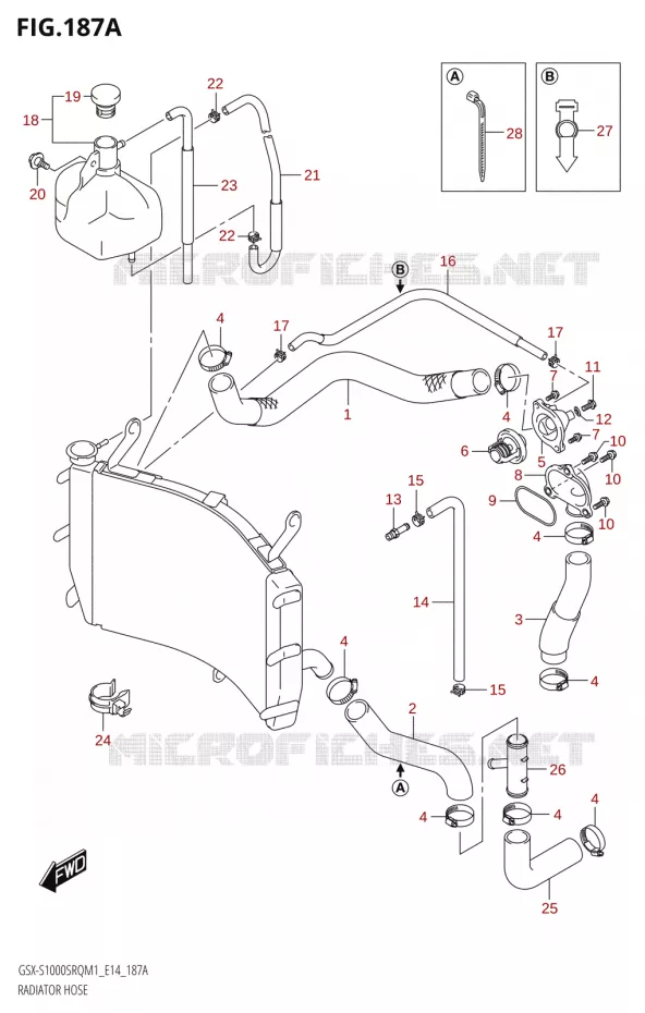RADIATOR SLANG - EXPANSIEVAT Suzuki MOTO 1000 KATANA 2021  GSX-S1000SRQ M1 (E14)