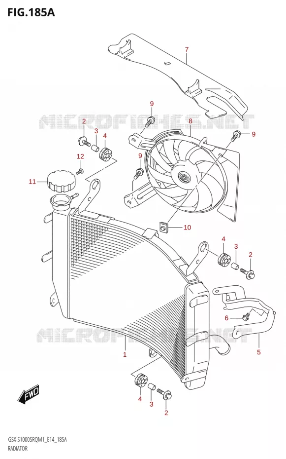 RADIATOR Suzuki MOTO 1000 KATANA 2021  GSX-S1000SRQ M1 (E14)