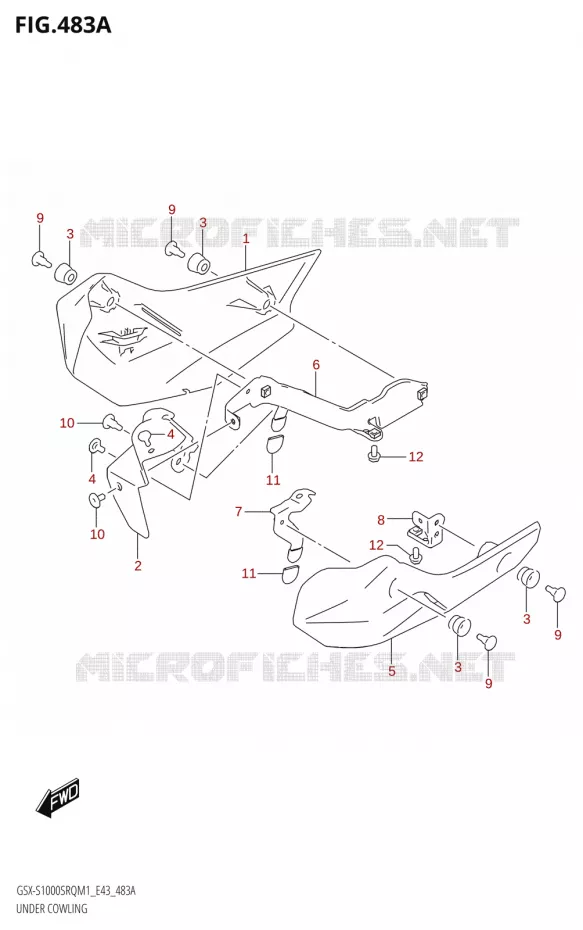 ONDER COWLING Suzuki MOTO 1000 KATANA 2021  GSX-S1000SRQ M1 (E43)