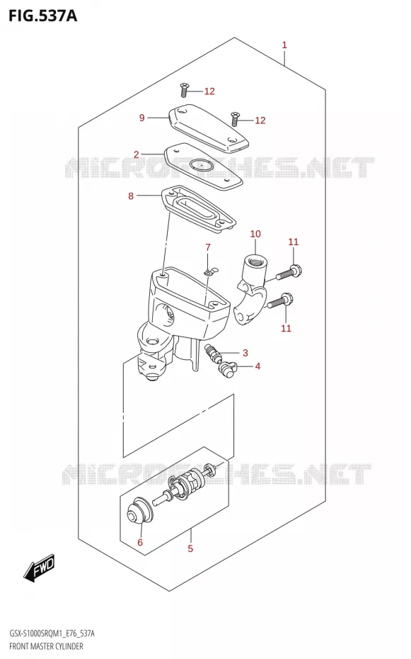 FRONT HOOFDREMCILINDER Suzuki MOTO 1000 KATANA 2021  GSX-S1000SRQ M1 (E76 ECE2 E17,22,39)