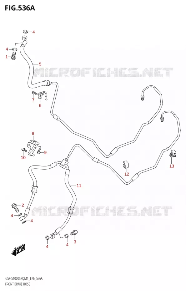 FRONT REMSLANG Suzuki MOTO 1000 KATANA 2021  GSX-S1000SRQ M1 (E76 ECE2 E17,22,39)