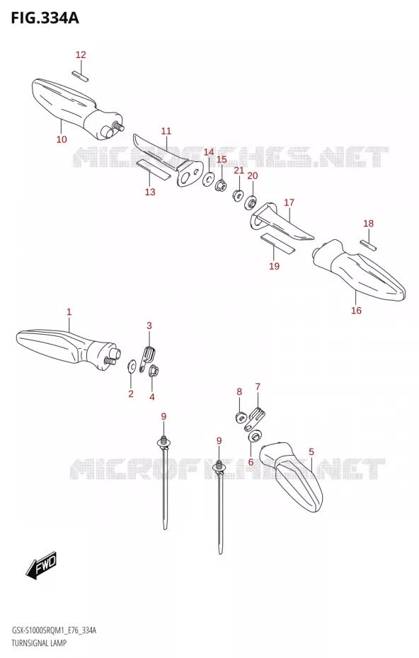INDICATOREN Suzuki MOTO 1000 KATANA 2021  GSX-S1000SRQ M1 (E76 ECE2 E17,22,39)