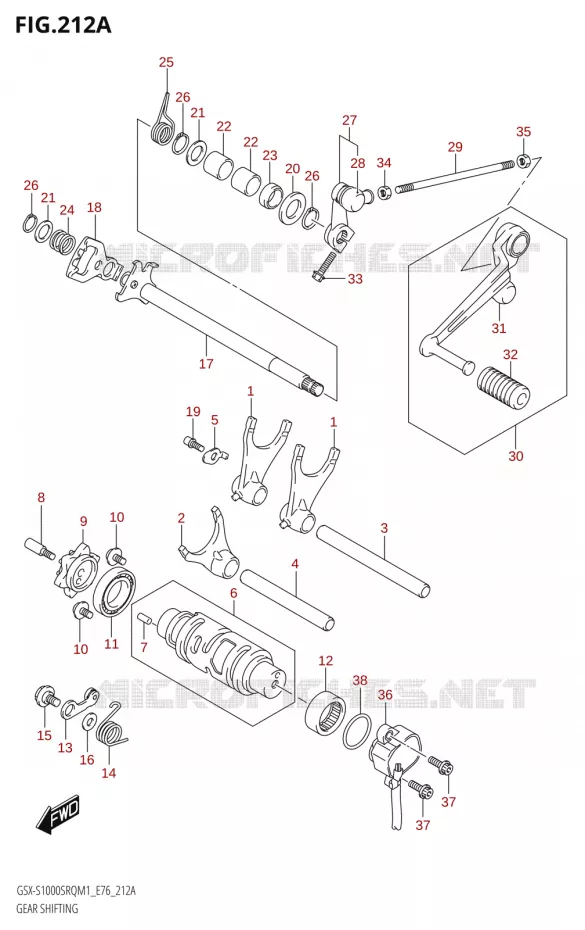 SCHAKELEN ASSY Suzuki MOTO 1000 KATANA 2021  GSX-S1000SRQ M1 (E76 ECE2 E17,22,39)