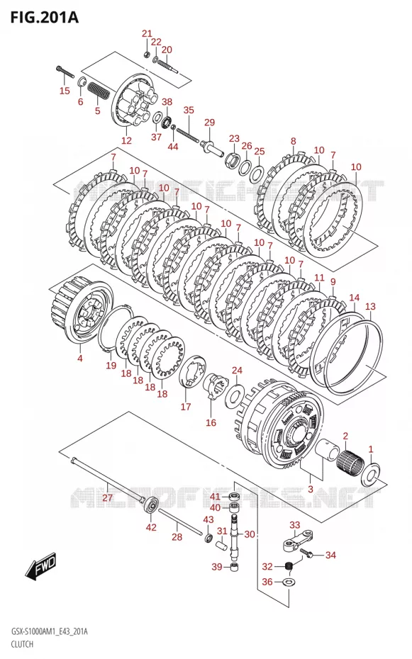 KOPPELING Suzuki MOTO 1000 GSX-S 2021  GSX-S1000A M1 /​ GSX-S1000AZ M1 (E43)