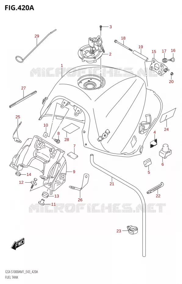 BENZINETANK Suzuki MOTO 1000 GSX-S 2021  GSX-S1000A M1 /​ GSX-S1000AZ M1 (E43)