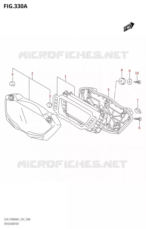 SNELHEIDSMETER Suzuki MOTO 1000 GSX-S 2021  GSX-S1000A M1 /​ GSX-S1000AZ M1 (E43)