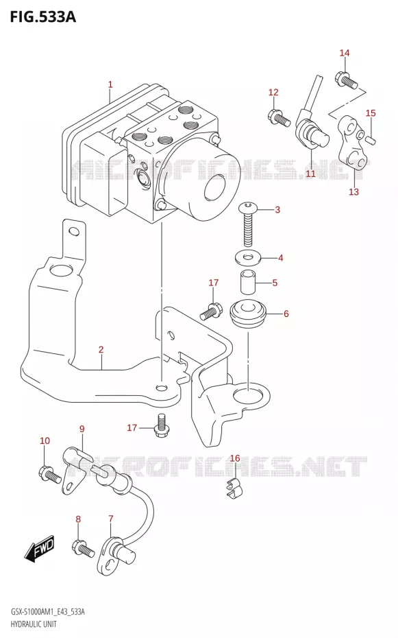 ABS Suzuki MOTO 1000 GSX-S 2021  GSX-S1000A M1 /​ GSX-S1000AZ M1 (E43)