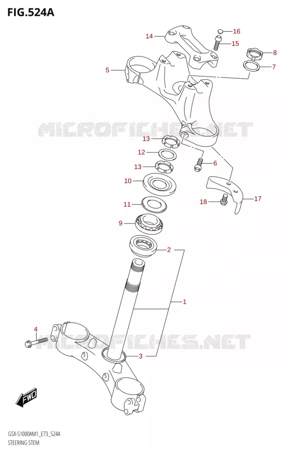 STUURKOLOM Suzuki MOTO 1000 GSX-S 2021  GSX-S1000A M1 /​ GSX-S1000AZ M1 (E73)