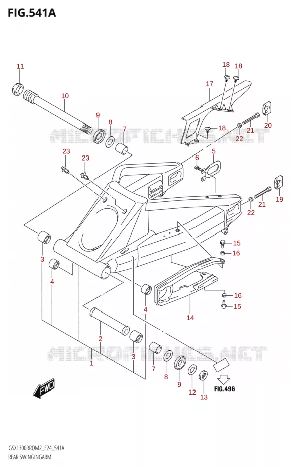 SWINGARM Suzuki MOTO 1300 HAYABUSA 2022  GSX1300RRQ / RRQZ M2 (E24)