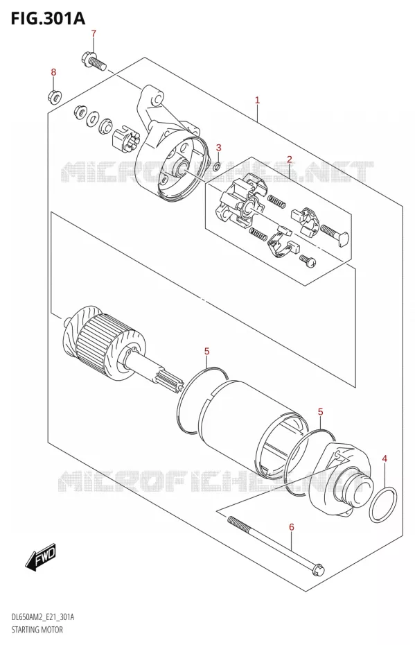 STARTMOTOR Suzuki MOTO 650 V-STROM 2022  DL650A M2 (E21)