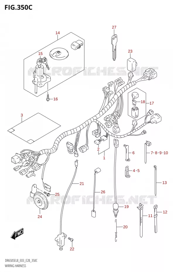BEDRADINGNESS (DR650SE:L8:E33) Suzuki MOTO 650 DR 2018  DR650SE L8 (E03)
