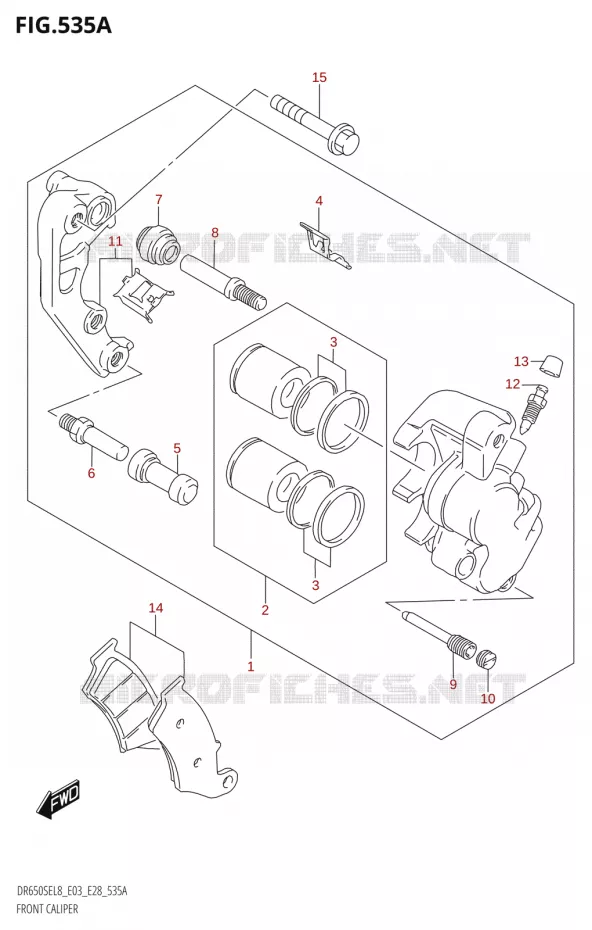 FRONT CALIPER Suzuki MOTO 650 DR 2018  DR650SE L8 (E03)