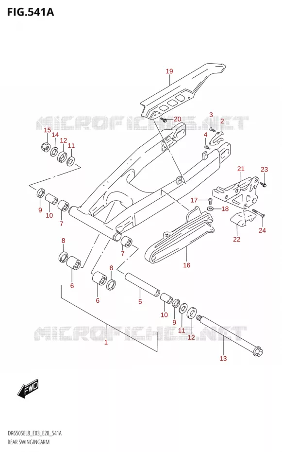 SWINGARM Suzuki MOTO 650 DR 2018  DR650SE L8 (E03)