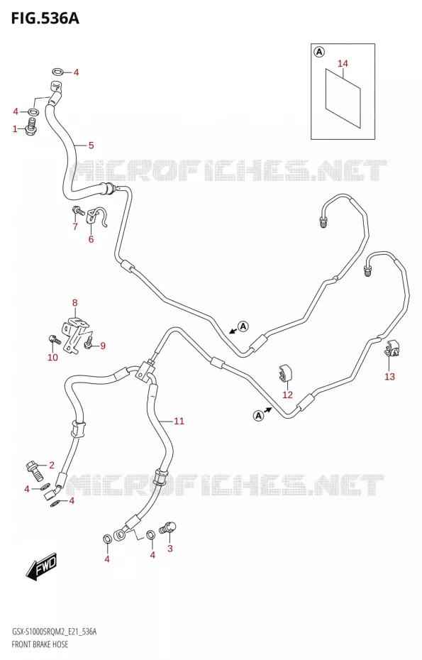 FRONT REMSLANG Suzuki MOTO 1000 KATANA 2022  GSX-S1000SRQ M2 (E21)