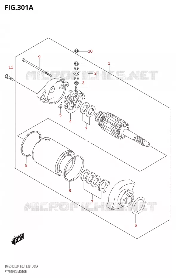 STARTMOTOR Suzuki MOTO 650 DR 2019  DR650SE L9 (E03)