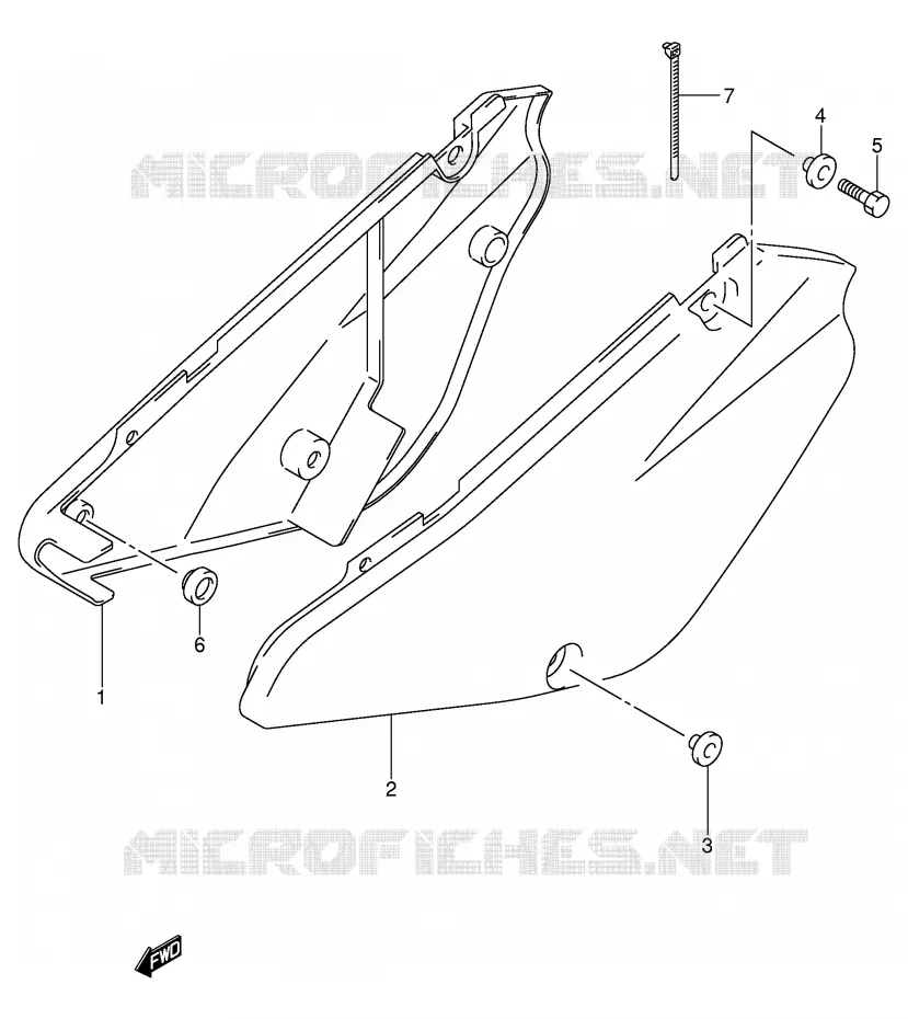 ACHTER KUIP Suzuki MOTO 85 RM 2003  RM85LK3(P3/P28)