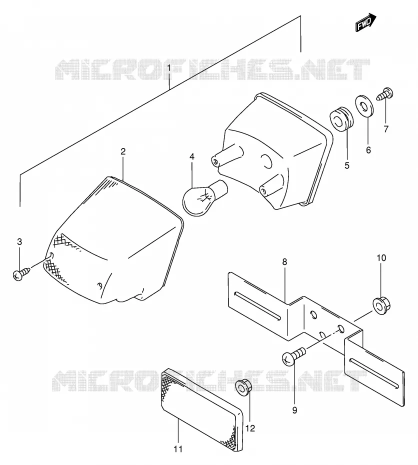 ACHTERLICHT Suzuki MOTO 250 RMX 1999  RMX250SX(E24)