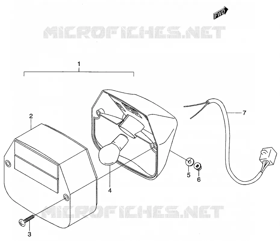 ACHTERLICHT Suzuki MOTO 50 RMX 2000  RMX50Y