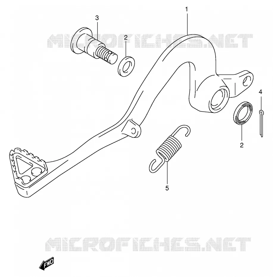 ACHTERREM (MODELE K1/K2) Suzuki MOTO 125 RM 2004  RM125K4(E3/E28)