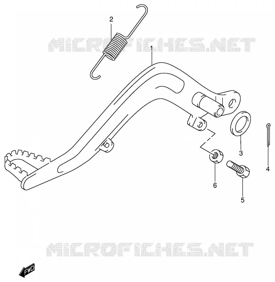 ACHTERREM (MODELE K2/K3/K4) Suzuki MOTO 85 RM 2004  RM85LK4(P3/P28)