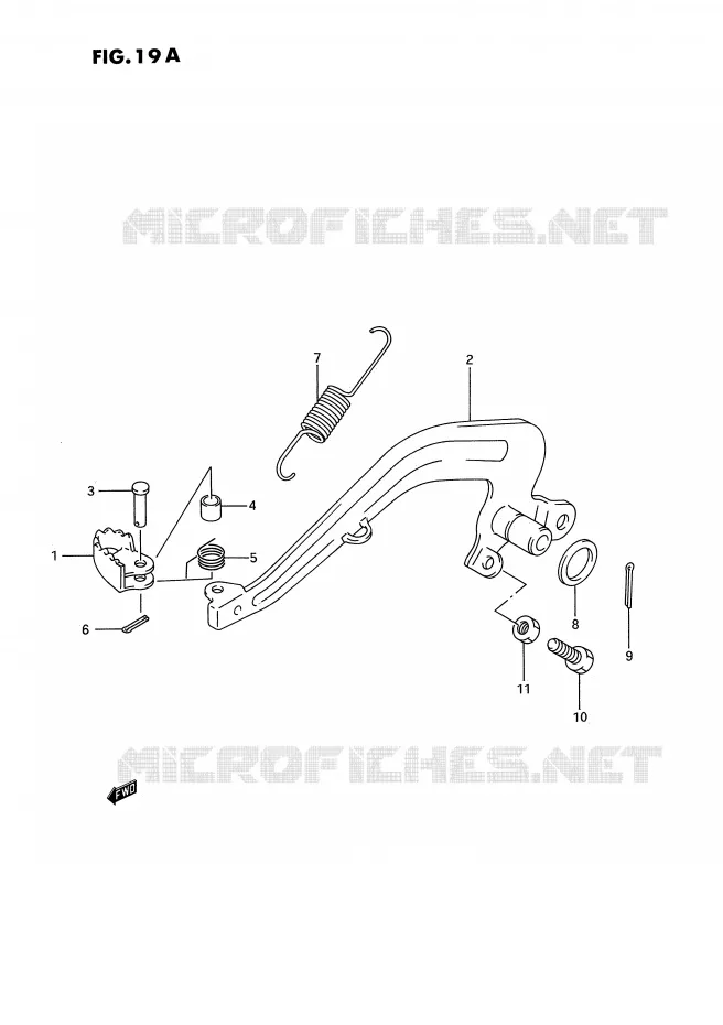 ACHTERREM (MODELE L/M/N/P/R/S) Suzuki MOTO 80 RM 1990  RM80L(E3)