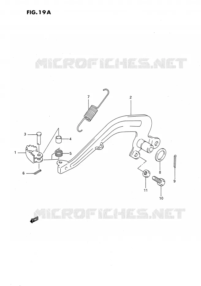 ACHTERREM (MODELE L/M/N/P/R/S) Suzuki MOTO 80 RM 1991  RM80XM(E2)