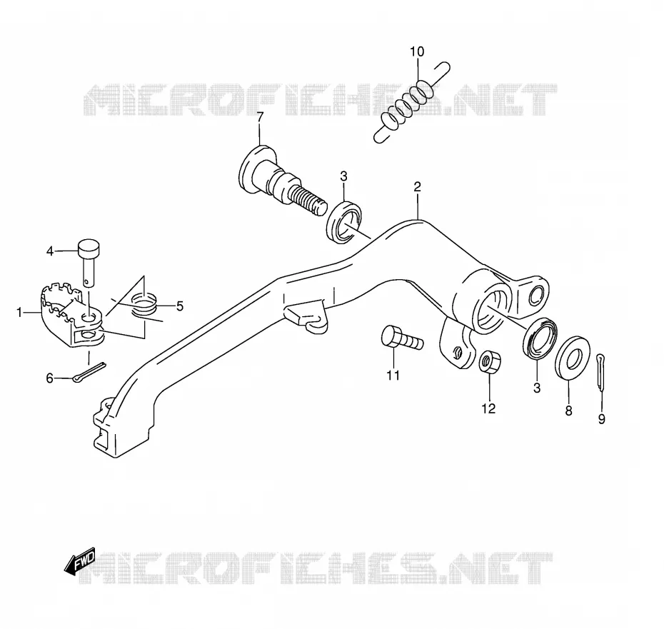 ACHTERREM Suzuki MOTO 250 RMX 1995  RMX250S(E1)
