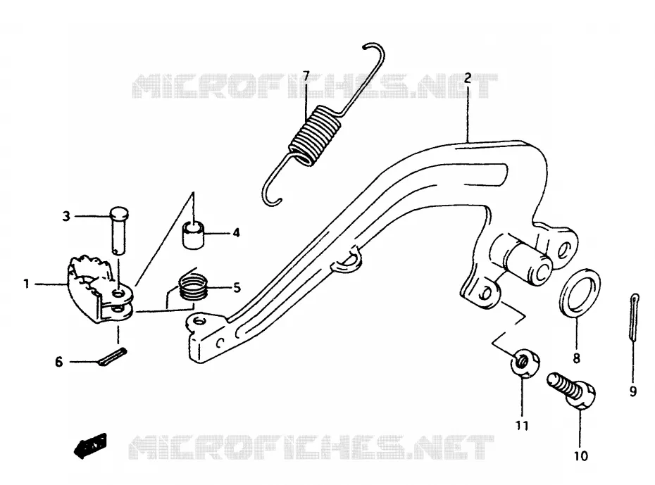 ACHTERREM Suzuki MOTO 80 RM 1996  RM80T(T/V)