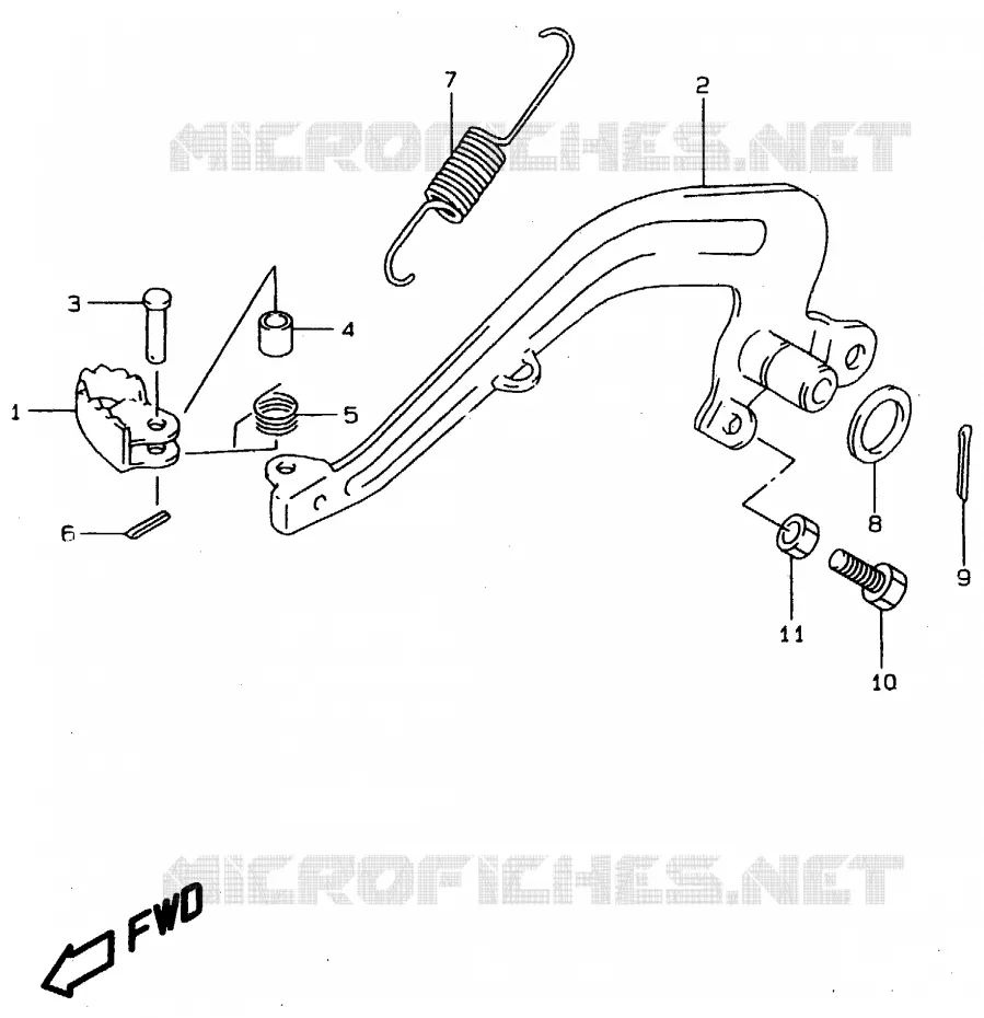 ACHTERREM Suzuki MOTO 80 RM 1999  RM80XX(T/V/W)
