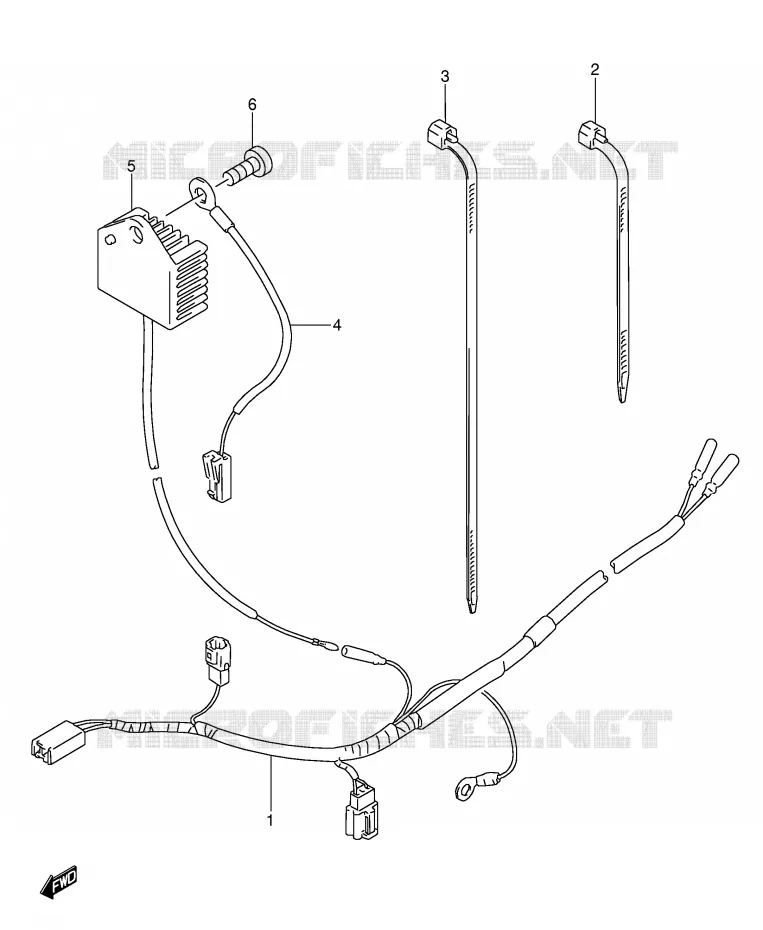 BEDRADING Suzuki MOTO 250 RMX 1989  RMX250K(E1)
