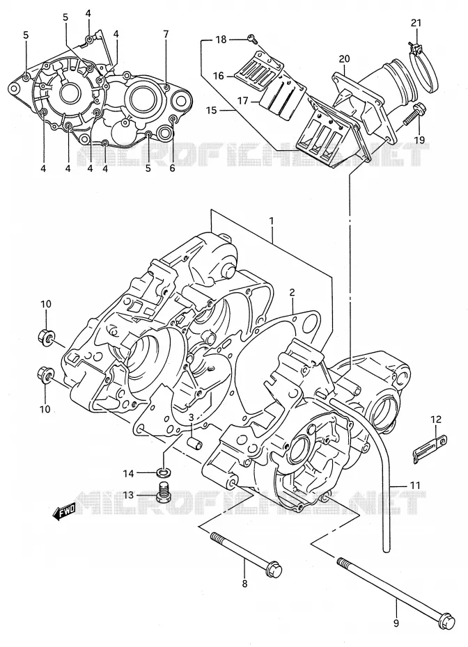 CASING (MODELE K) Suzuki MOTO 125 RM 1990  RM125L(E28)
