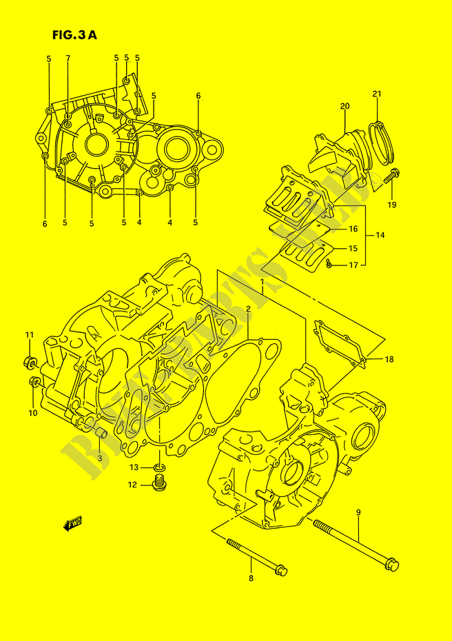 CASING (MODELE R/S) voor Suzuki RM 250 1993